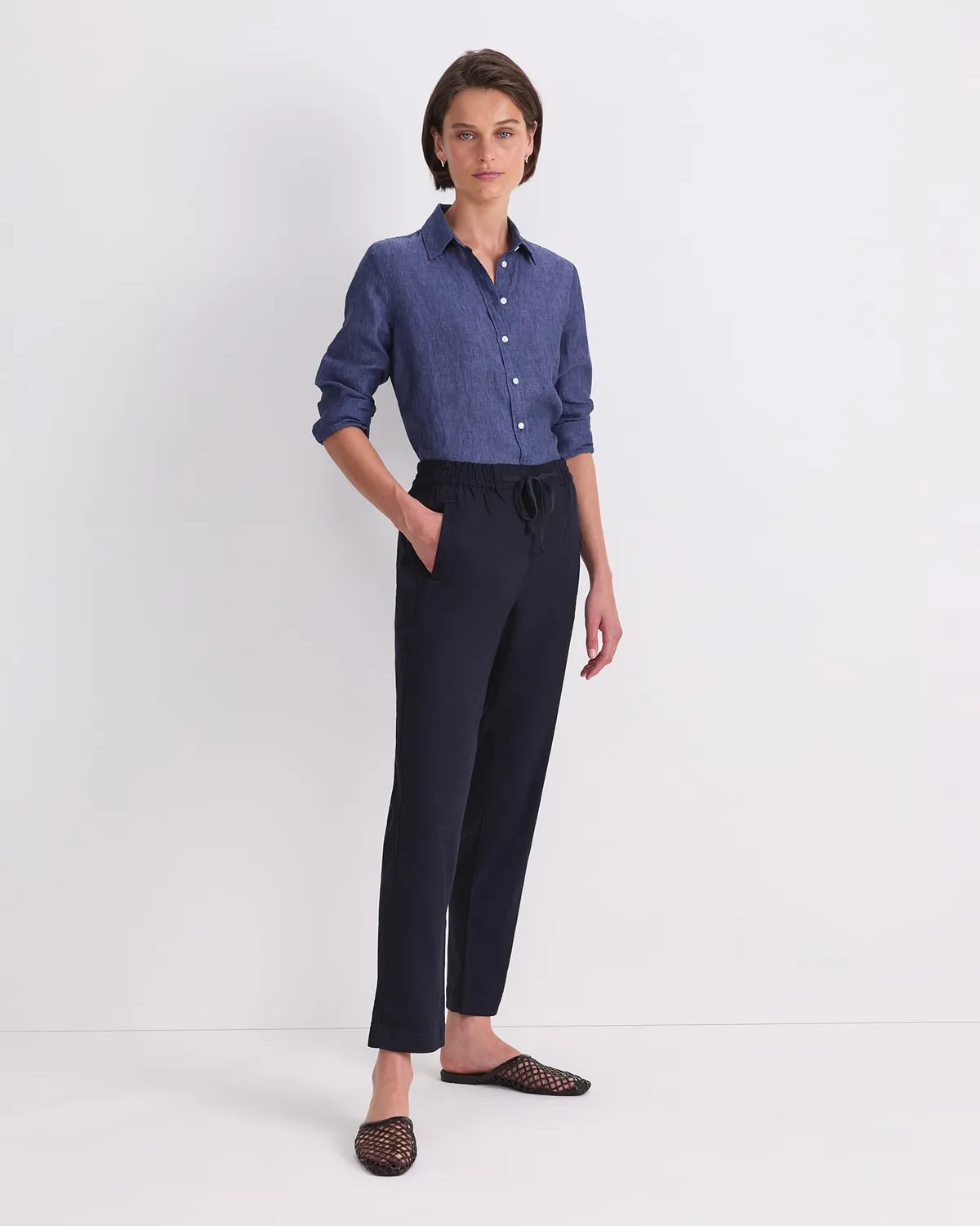 Sportscraft Rosa Linen pantaloni lino con coulisse