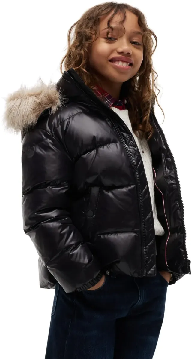 Tommy Hilfiger Essential KG0KG09673 piumino bambina 16 anni nero
