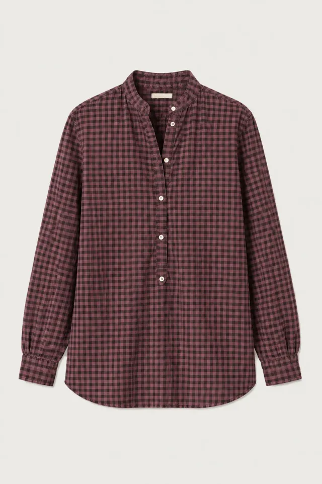 Massimo Alba Leontine camicia donna rose brown in cotone