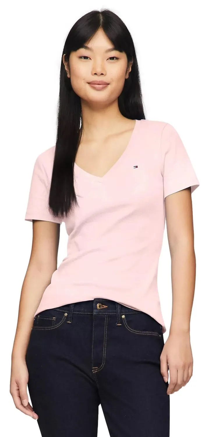 Tommy Hilfiger Modern V-Neck WW0WW39781 t-shirt donna scollo V
