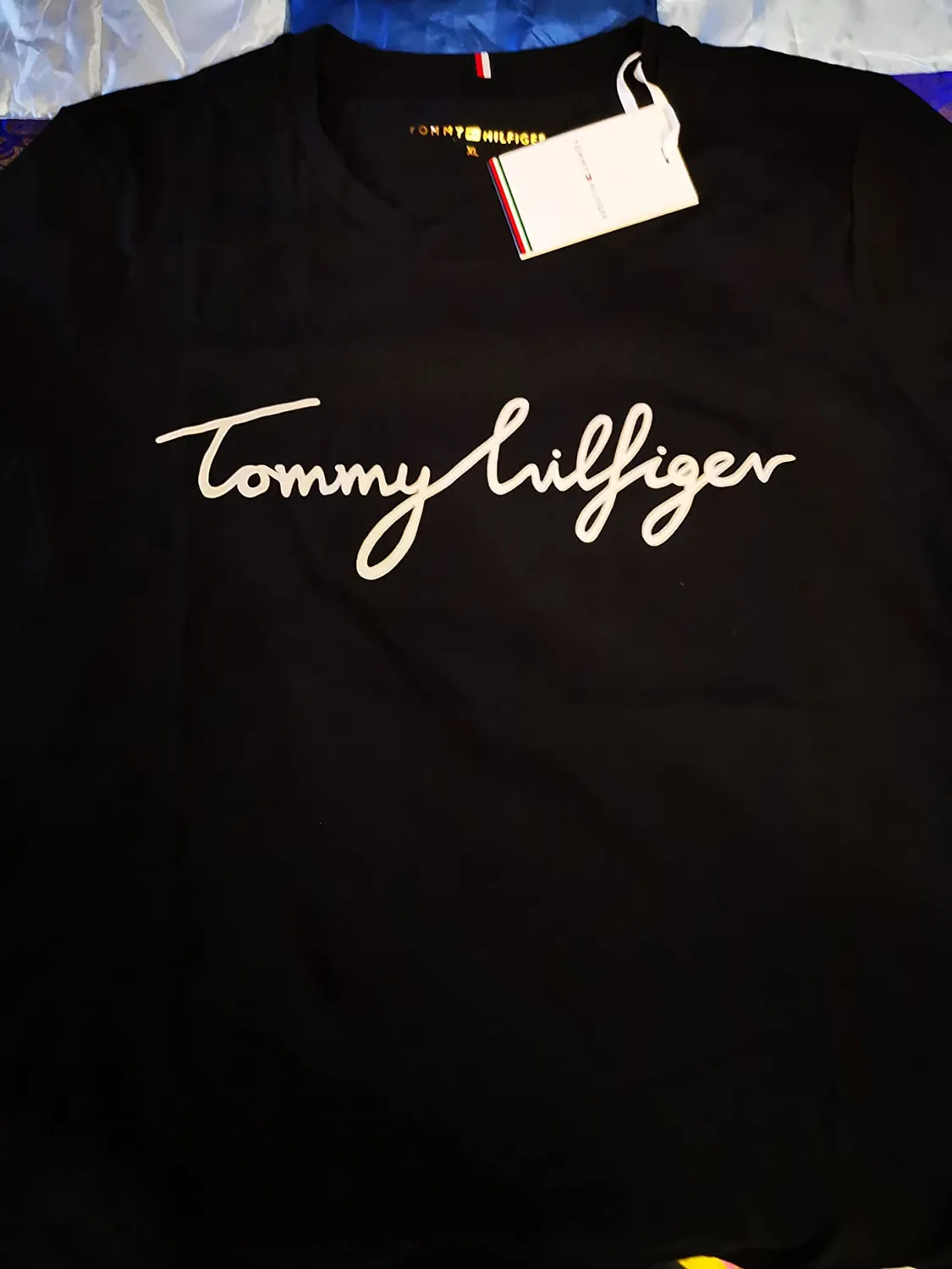 Tommy T-shirt donna nero Masters Black grafica cotone