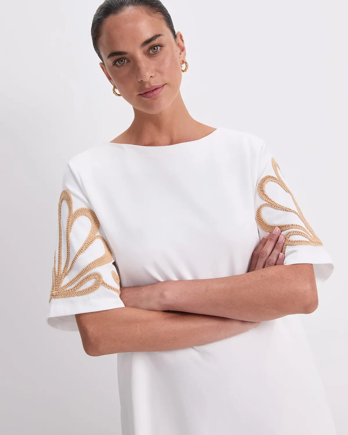 Sportscraft Eliza Embroidery Mini abito cotone