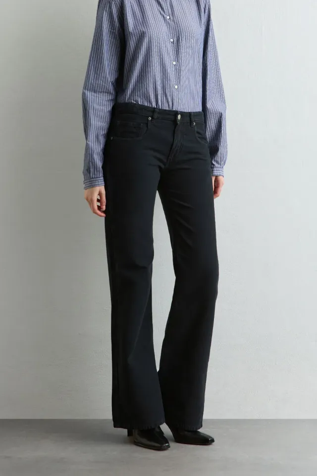 Massimo Alba Flare pantaloni donna blu scuro svasati