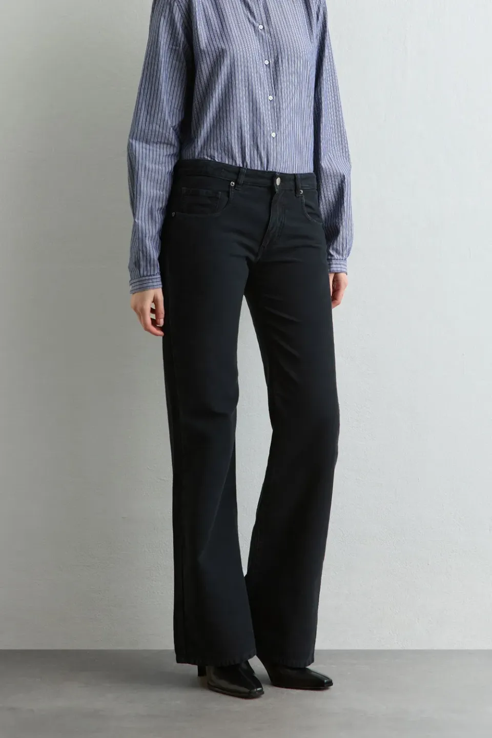 Massimo Alba Flare pantaloni donna blu scuro svasati
