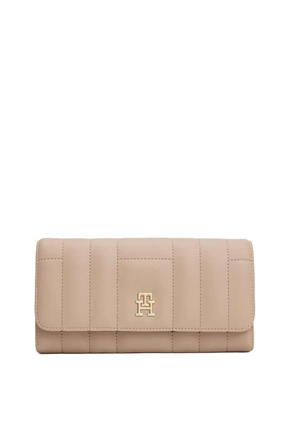 Tommy Hilfiger Feminine Flap portafogli donna beige grande