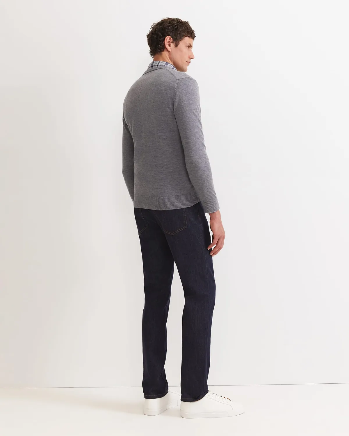 Sportscraft Merino V-Neck maglione uomo extra fine
