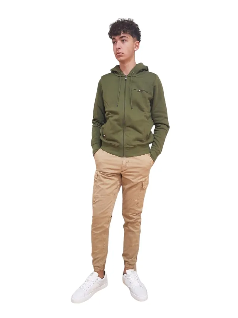 Tommy Hilfiger Logo Pelliccia giacca uomo verde pesante