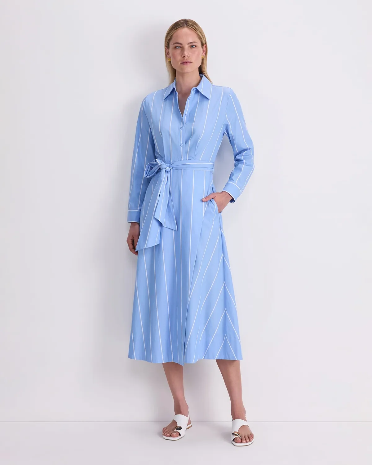 Sportscraft Etta Stripe vestito donna midi a righe