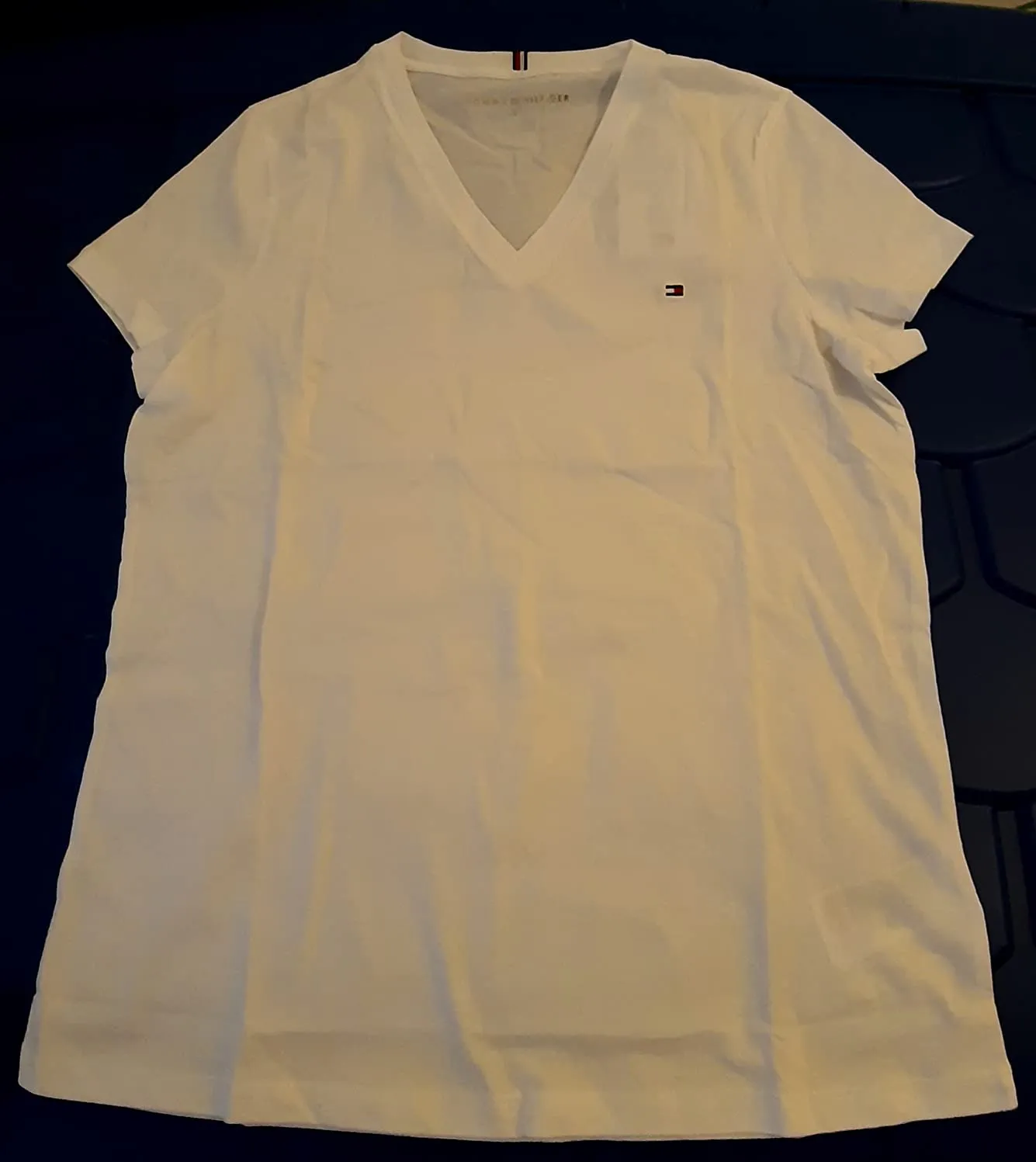 Tommy Hilfiger Heritage t-shirt donna scollo a V cotone