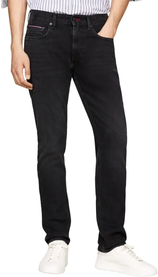 Tommy Hilfiger Straight Fit jeans uomo neri 38W/36L