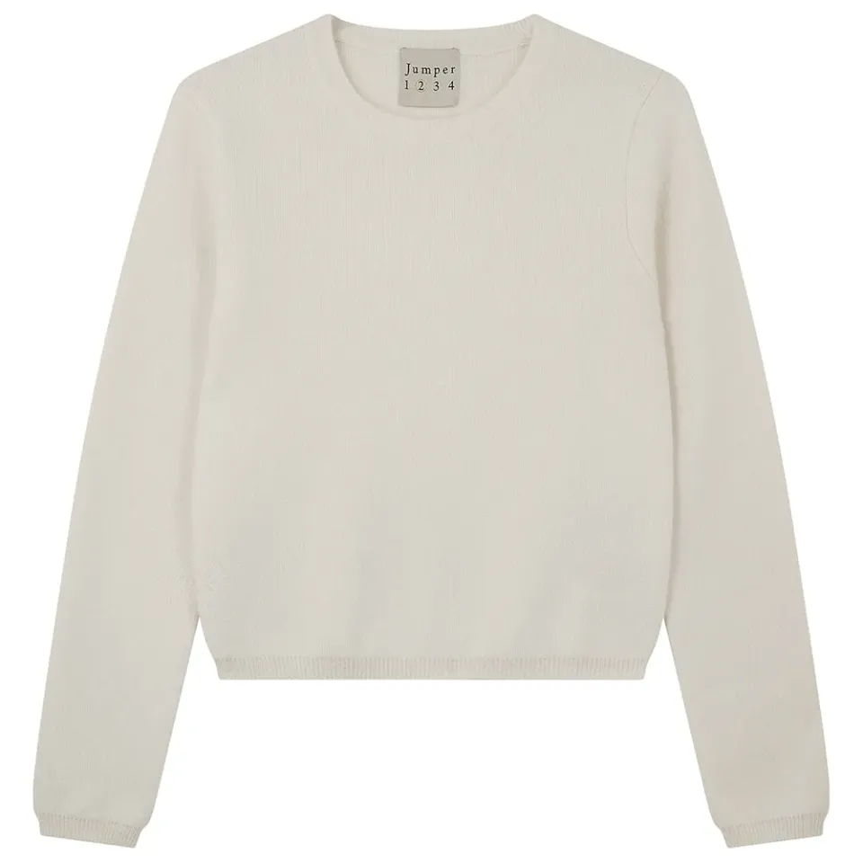 Jumper 1234 Cashmere Stretch Crew maglione crema elasticizzato