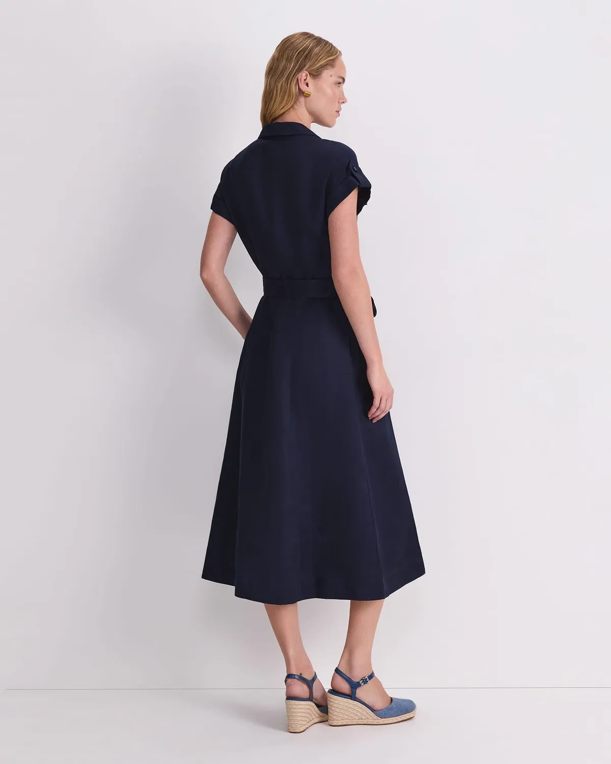 Sportscraft Vallerina abito camicia midi manica corta
