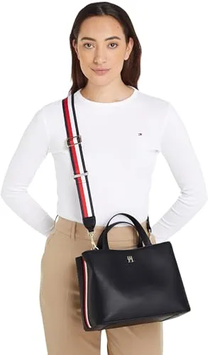 Tommy Hilfiger TH Essential Satchel Borsa Donna Blu