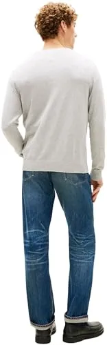 Tommy Hilfiger Essential Cotton maglione grigio S scollo a V