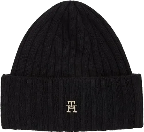 Tommy Hilfiger Essential Chic AW0AW15779 Beanie Donna Nero