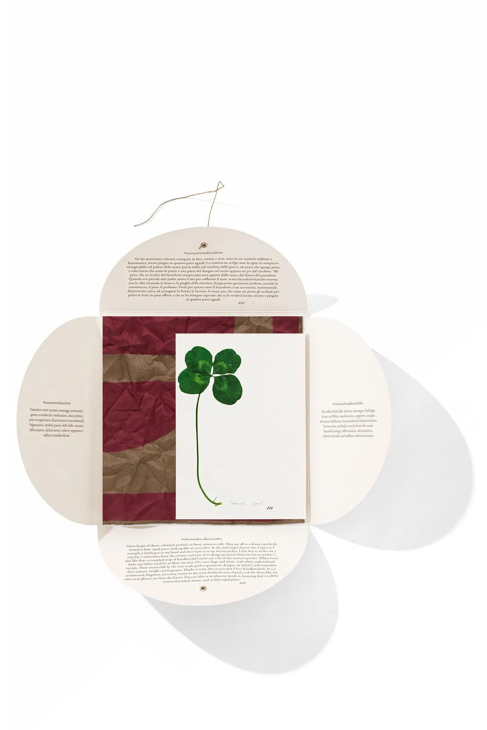 Massimo Alba Hanky1 fazzoletto cotone ribes geometrico