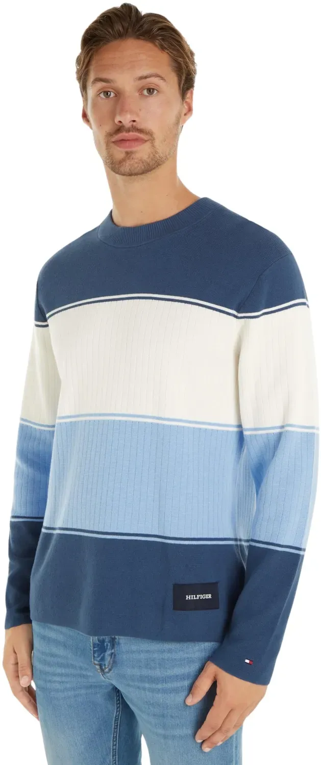 Tommy Hilfiger pullover uomo girocollo maglia S blu