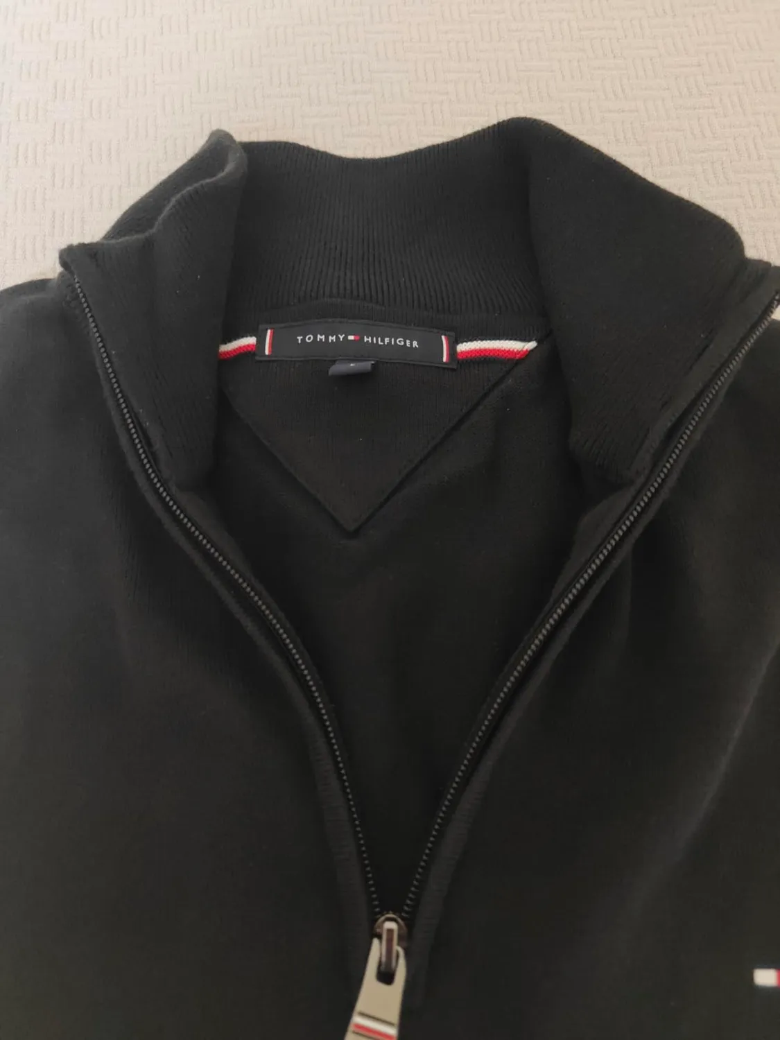 Tommy Hilfiger Essential Cotton Mock Pullover Mezza Zip M