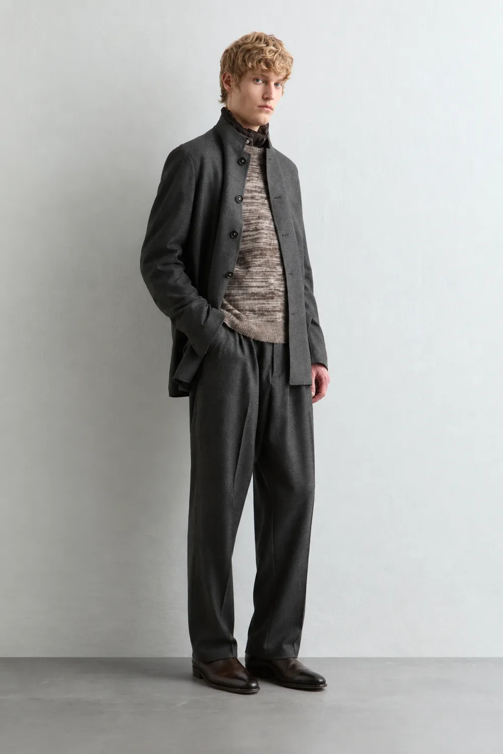 Massimo Alba Bali giacca lana guru dark grey 6 bottoni