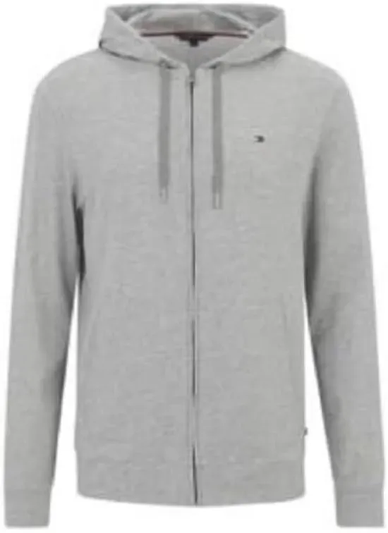 Tommy Hilfiger felpa zip cappuccio uomo full zip logo