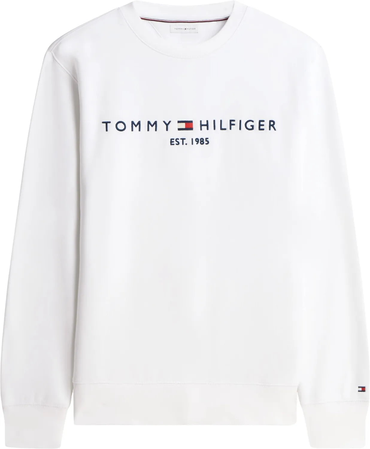 Tommy Hilfiger Logo Felpa Uomo Girocollo Cotone