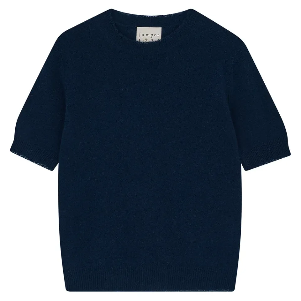 Jumper 1234 Distressed T Shirt maglia cashmere navy taglia 2