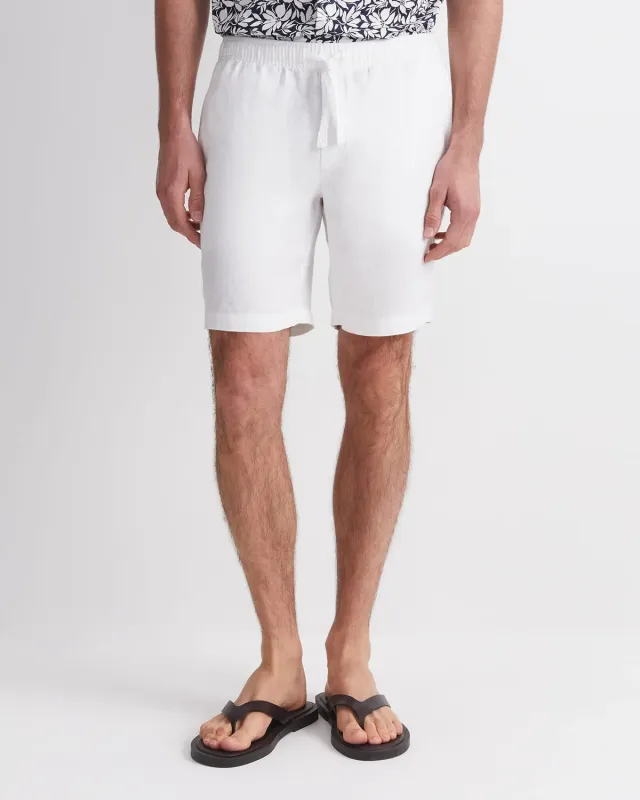 Sportscraft Caffery Shorts lino uomo vita elastica con laccetto