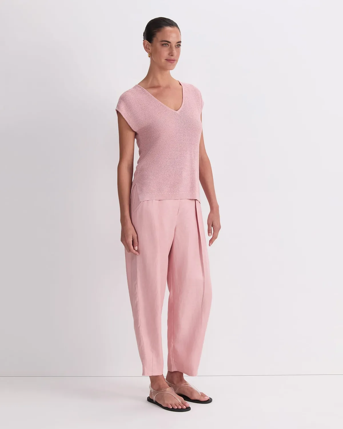 Sportscraft Luisa 119407 maglia donna scollo V lino