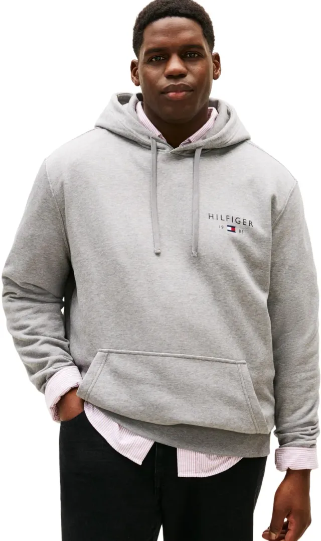 Tommy Hilfiger Brand Love MW0MW42995 felpa cappuccio 3XL grigia