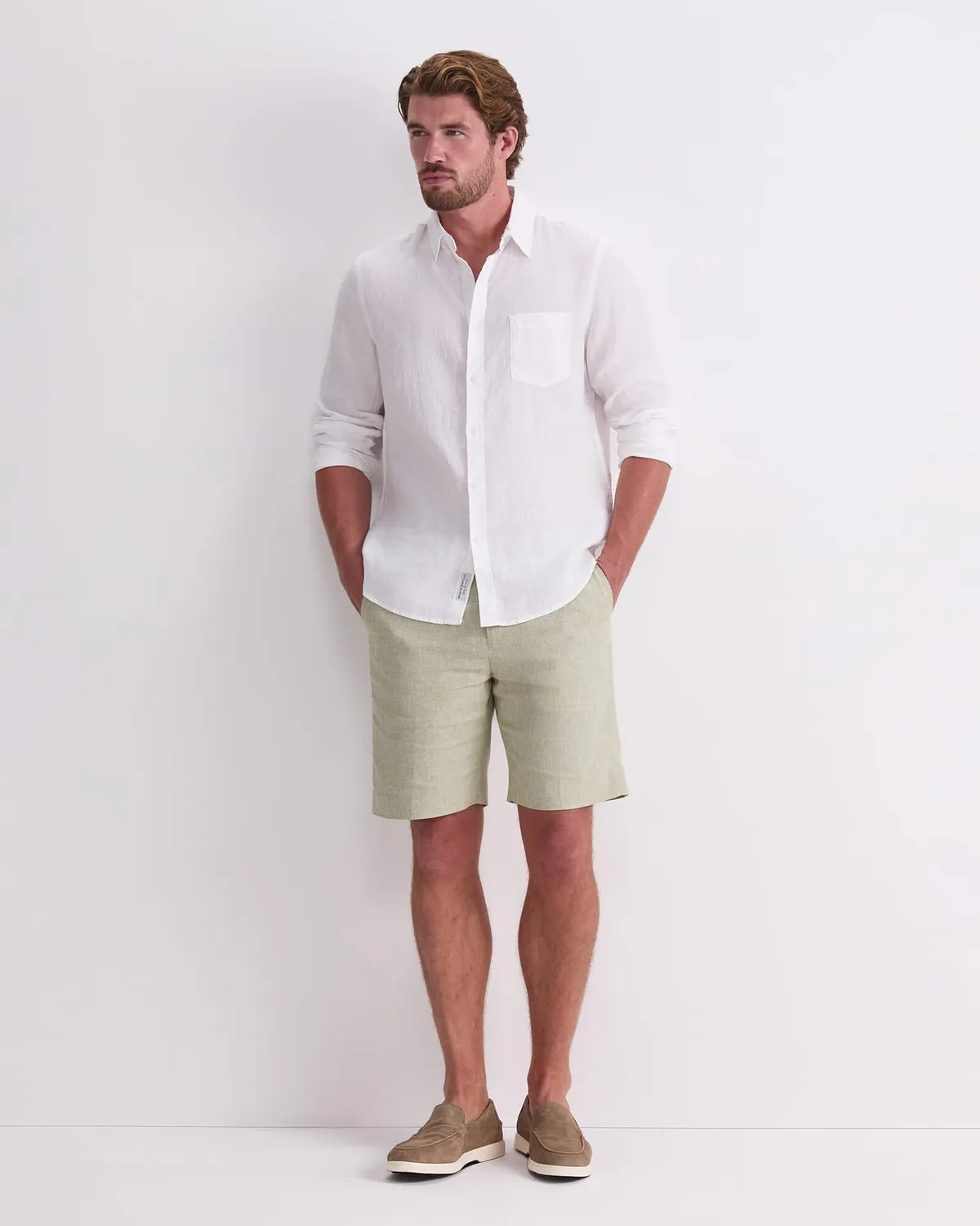Sportscraft Long Sleeve Linen Shirt camicia lino maniche lunghe