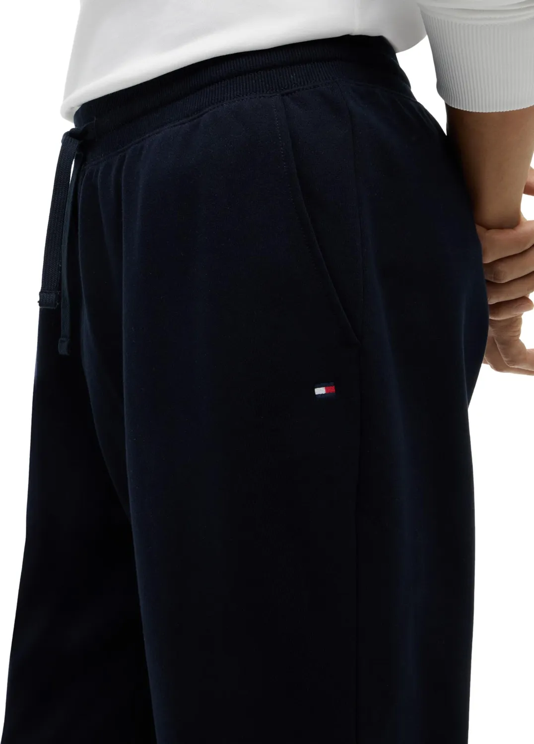 Tommy Hilfiger pantaloni tuta uomo neri felpati