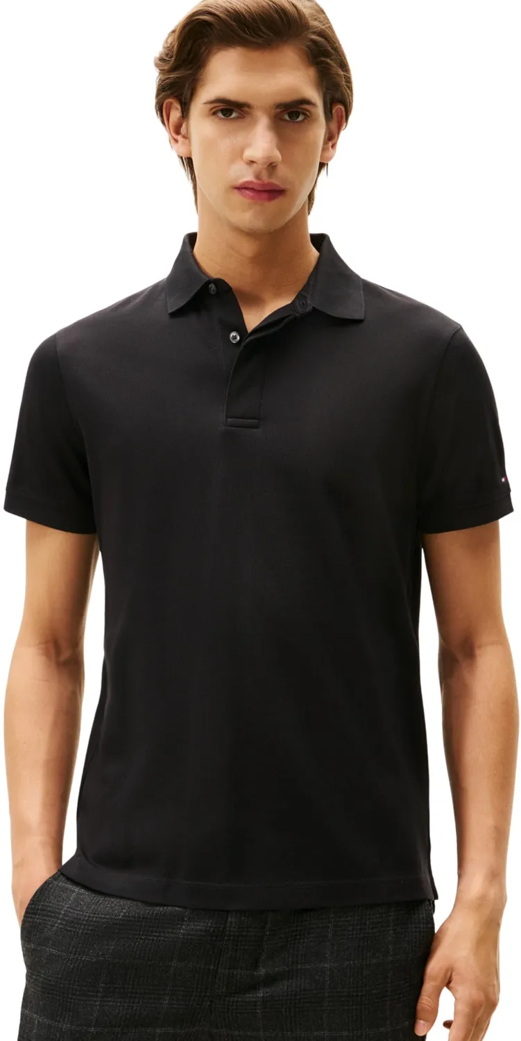 Tommy Hilfiger Hidden Placket Reg Polo MW0MW41513 polo uomo nero