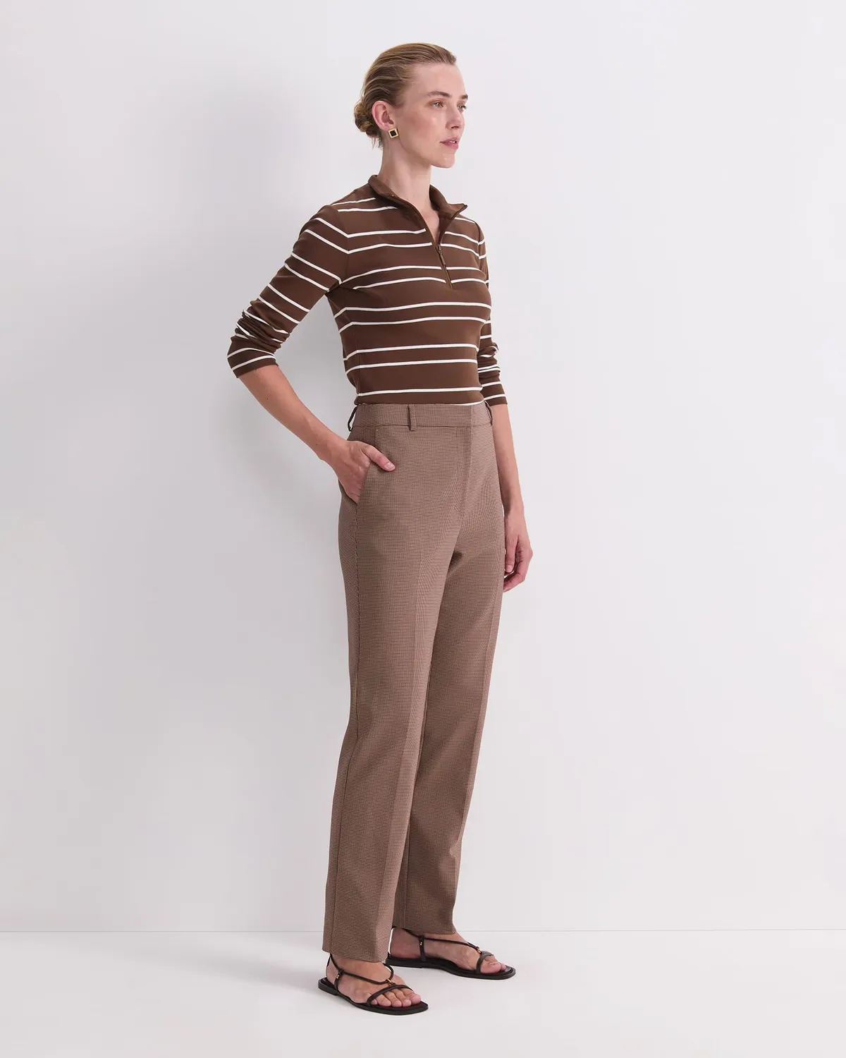 Sportscraft Yvette Check pantaloni quadri stretch