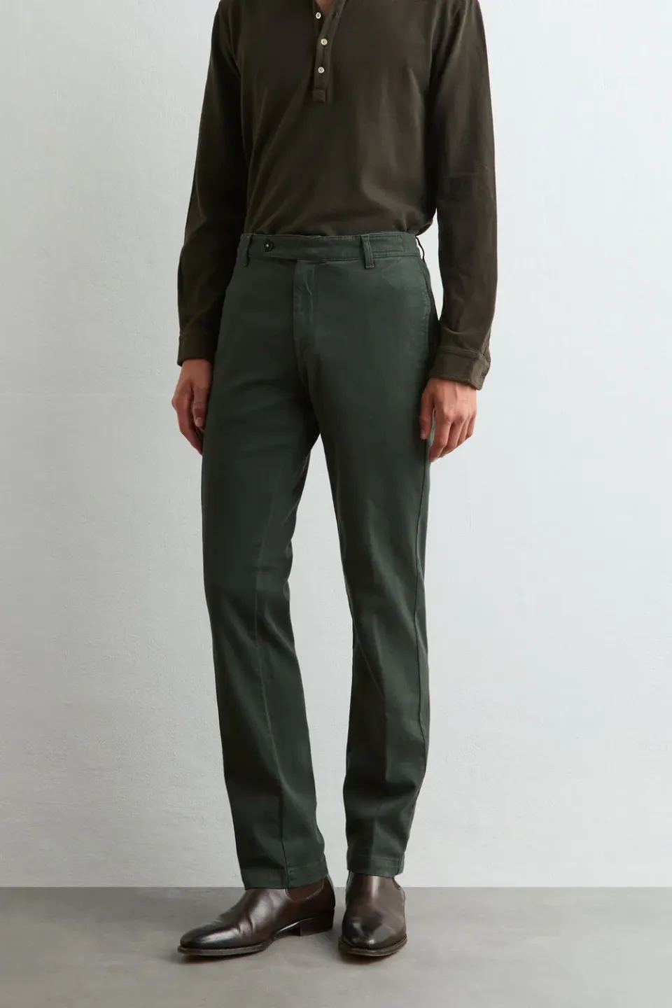 Massimo Alba Winch2 pantaloni cotone forest night