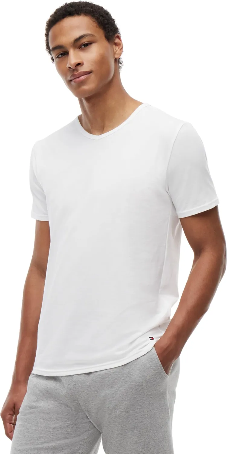 Tommy Hilfiger Stretch Scollo a V T-Shirt Uomo 3 Pezzi Nera