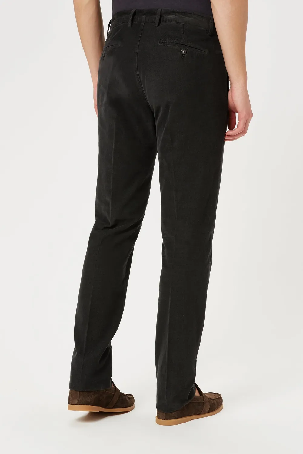 Massimo Alba Mauko pantaloni vellutino nero lavato