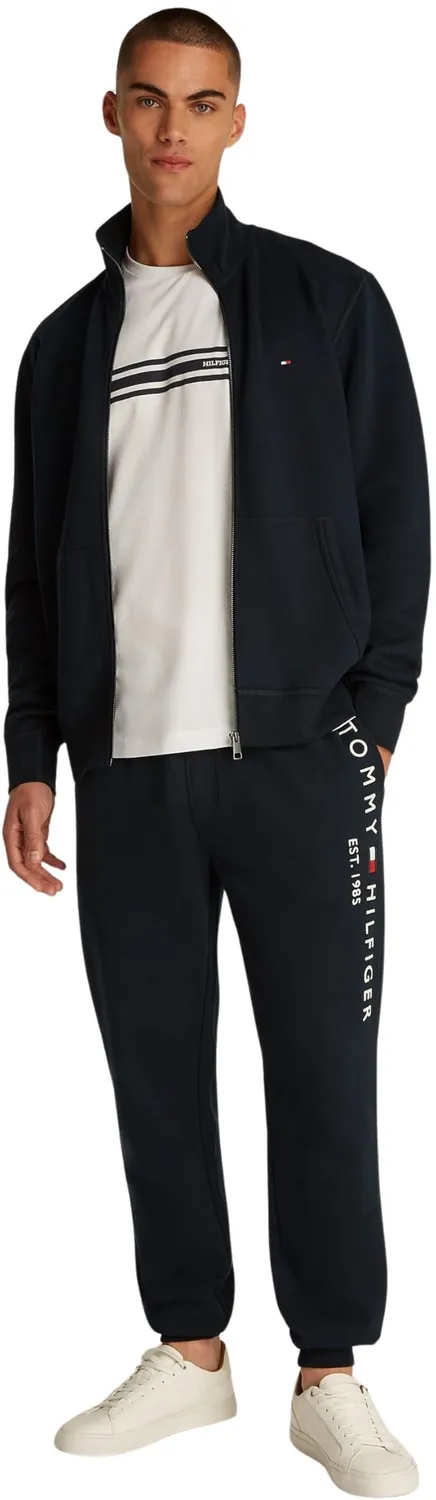 Tommy Hilfiger Essential Fleece felpa uomo zip collo alto