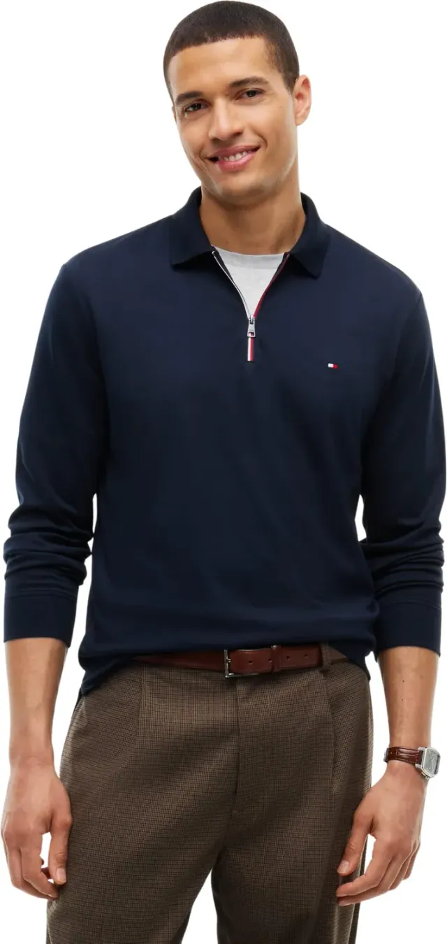 Tommy Hilfiger Liquid Cotton Zip MW0MW44820 polo XL verde