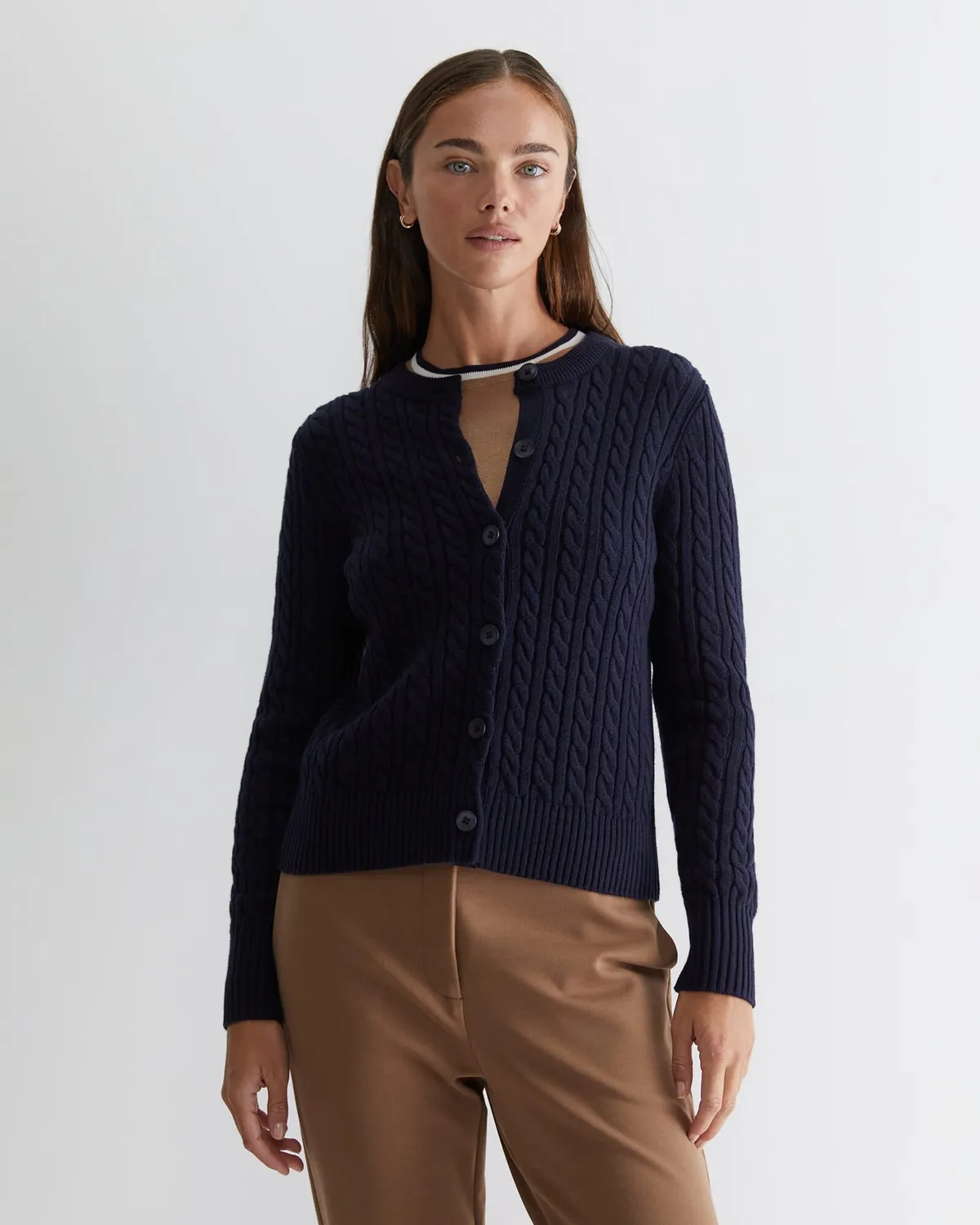 Sportscraft Cable 118876 cardigan lana merino unisex