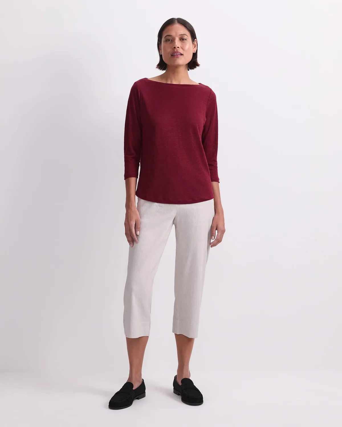 Sportscraft Cecile top lino maniche 3/4