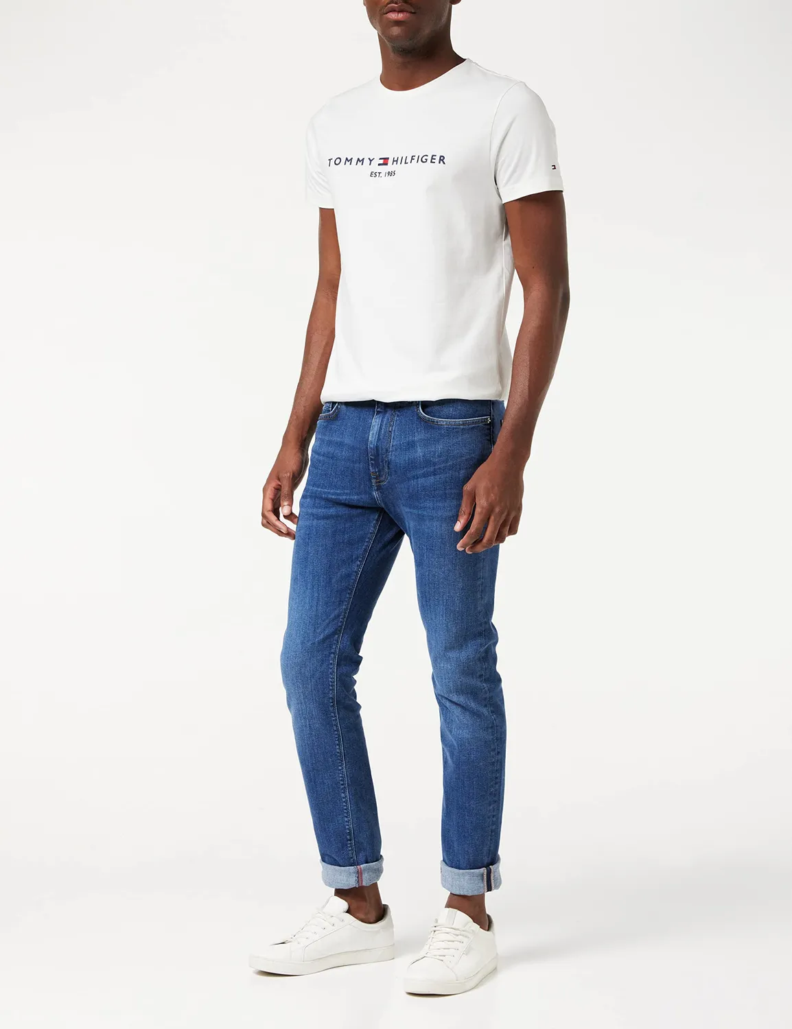 Tommy Hilfiger Bleecker Slim Jeans Uomo Oregon Indigo 33W