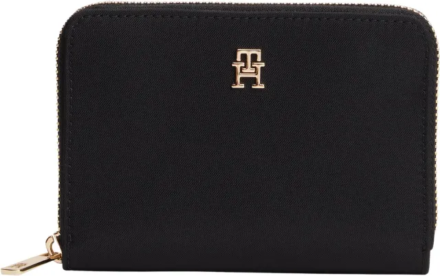 Tommy Hilfiger Icon Portafoglio Donna Nylon Nero con Zip
