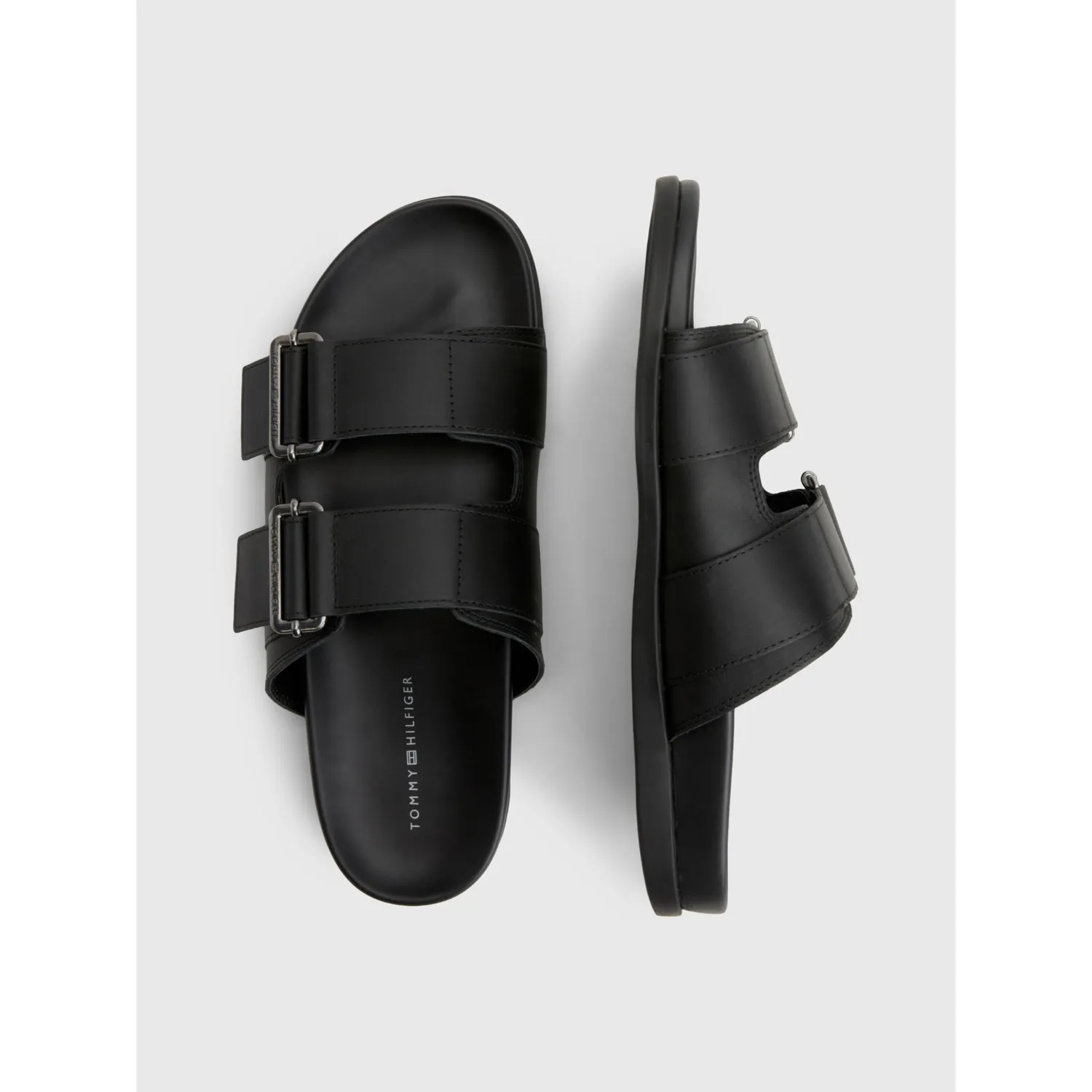 Tommy Hilfiger LTH Buckles FM0FM04796 Sandalo Uomo Pelle Nero