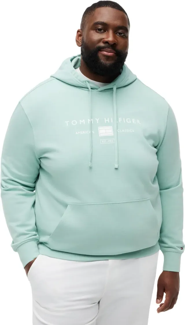 Tommy Hilfiger Brand Mono felpa uomo 2XL verde cappuccio