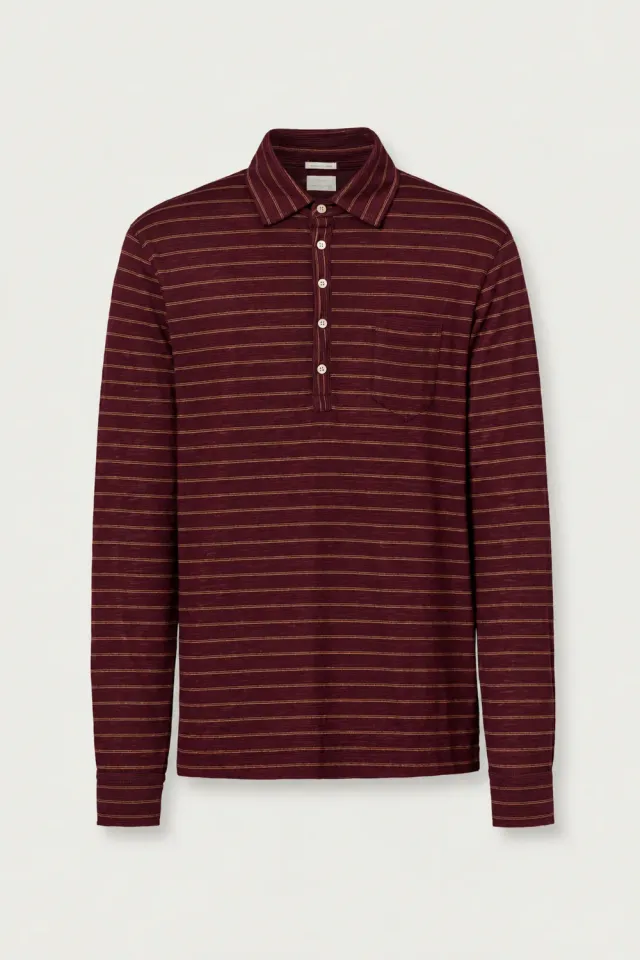 Massimo Alba Raya polo lana bordeaux manica lunga