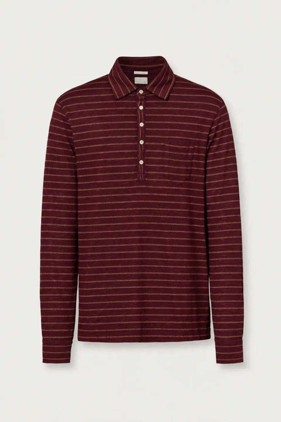 Massimo Alba Raya polo lana bordeaux manica lunga