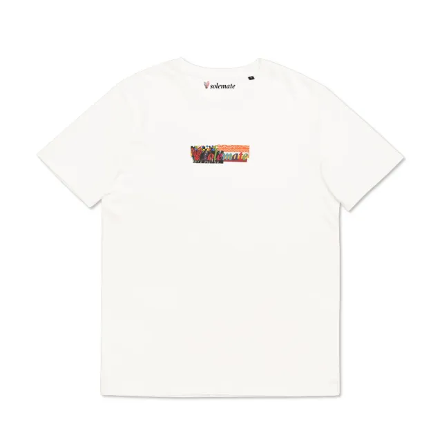 Solemate Heavy Box Logo t-shirt panna cotone organico