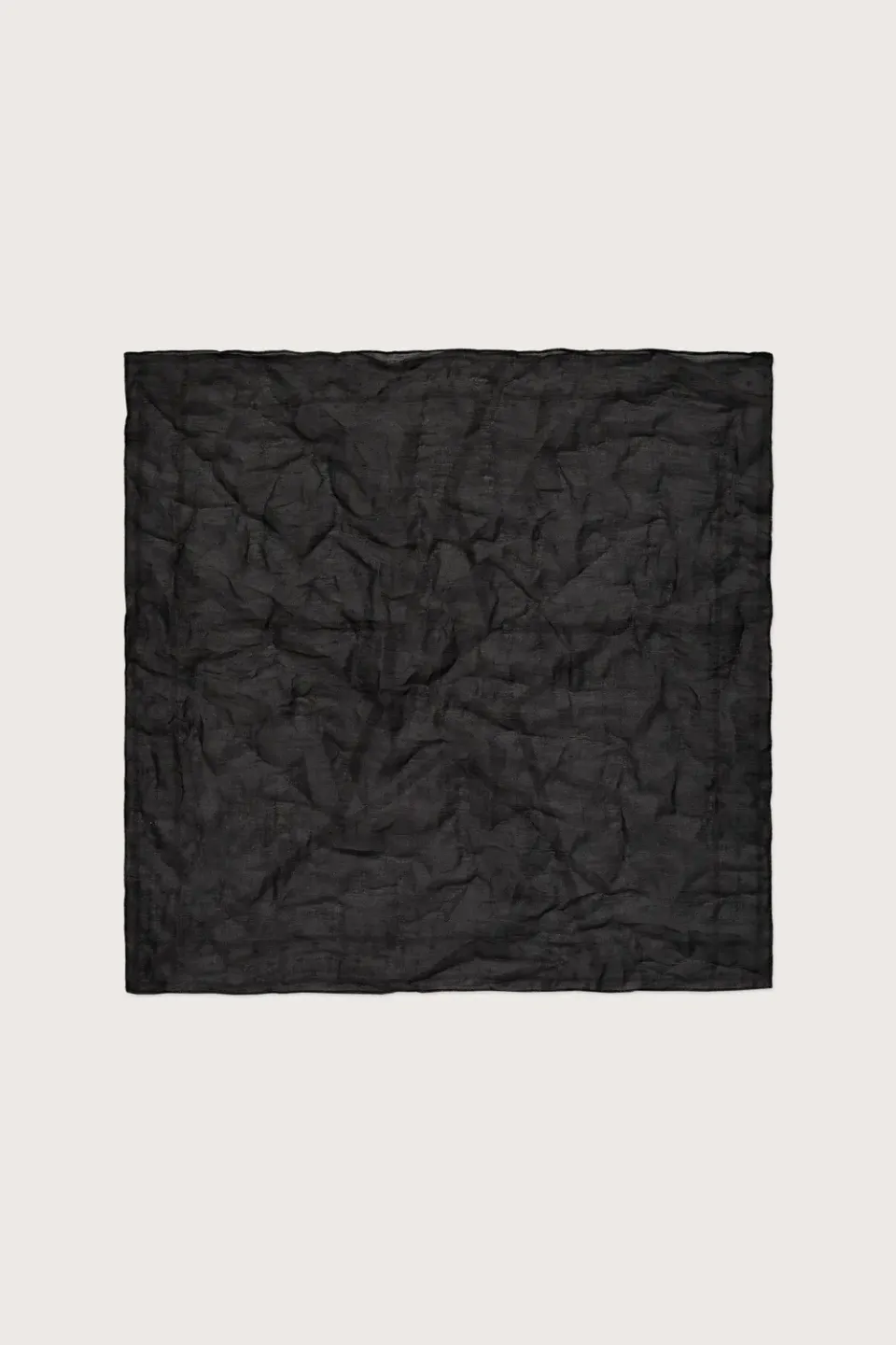 Massimo Alba CINQUANTINO fazzoletto nero cotone lino 50x50