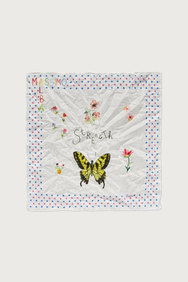 Massimo Alba HANKY1 fazzoletto farfalla taglia unica cotone