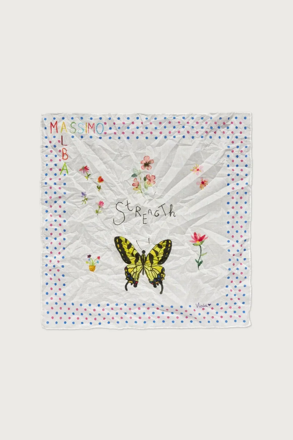 Massimo Alba HANKY1 fazzoletto farfalla taglia unica cotone